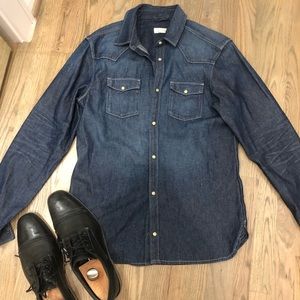 All saints Men’s Denim Shirt SZ M
